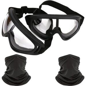 ,2 Pack Dirt Bike ATV Motocross Anti-UV with 2 Pack Neck Breathable Bandana Mask